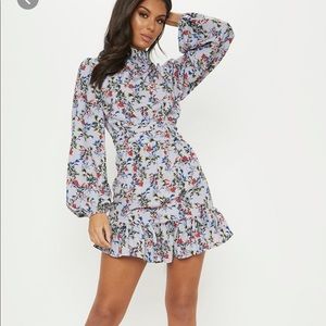 Long sleeve flower short dress… worn once